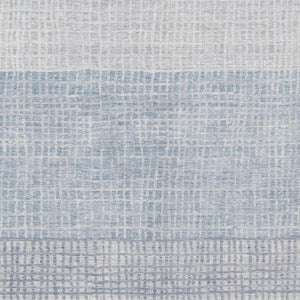 HomeRoots 8' X 10' Sky Blue & Ivory Geometric Rug - Washable, Durable Indoor/Outdoor Design for High Traffic Areas 622045