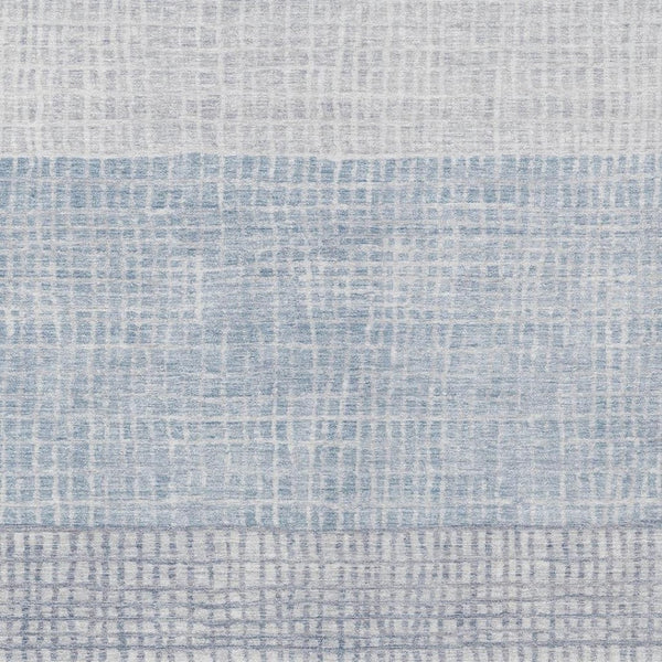 HomeRoots 8' X 10' Sky Blue & Ivory Geometric Rug - Washable, Durable Indoor/Outdoor Design for High Traffic Areas 622045