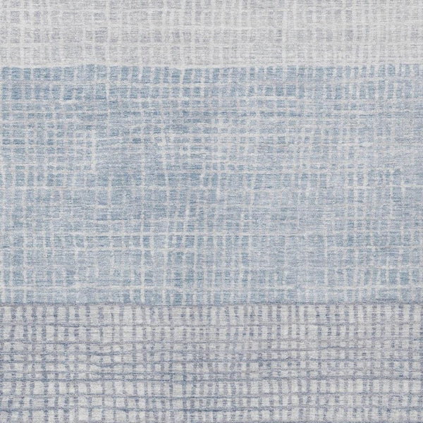 HomeRoots 9' X 12' Sky Blue Geometric Area Rug - Stylish Washable Indoor/Outdoor Design for High Traffic Spaces 622046