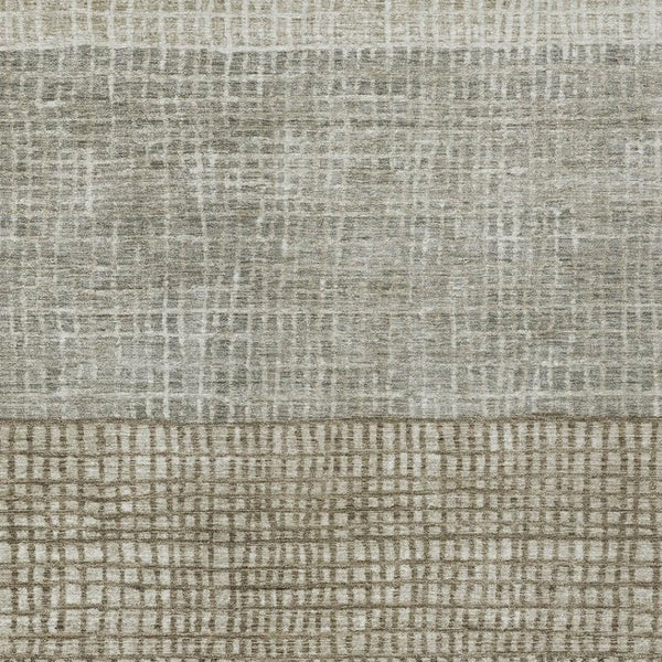 HomeRoots 10' Taupe & Ivory Geometric Washable Area Rug – Durable Indoor/Outdoor Style for High-Traffic Spaces 622059
