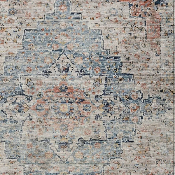 HomeRoots 8' X 10' Beige Medallion Area Rug - Stylish, Washable Design for Indoor & Outdoor Durability and Elegance 622069