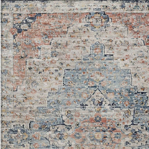 HomeRoots 9' X 12' Beige Medallion Area Rug - Durable, Washable Indoor/Outdoor Design Perfect for Any Space! 622070