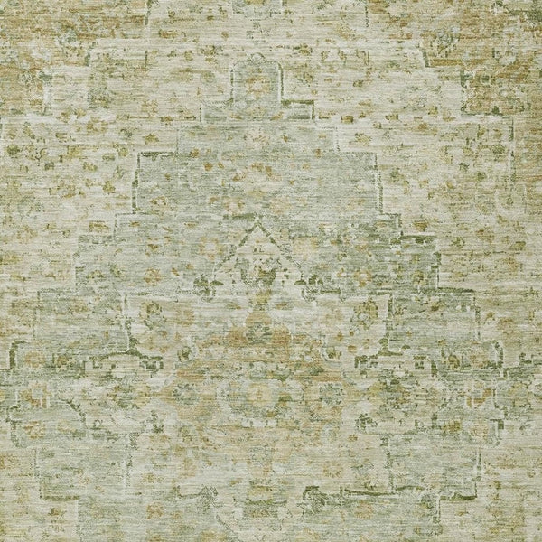 HomeRoots 5' X 8' Sage Medallion Area Rug – Washable, Durable & Stylish for Indoor/Outdoor Spaces, Easy Care! 622073
