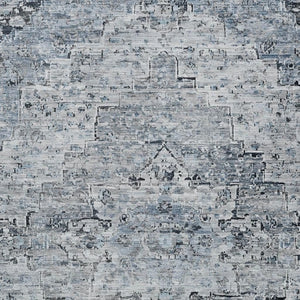 HomeRoots 9' X 12' Sky Blue Medallion Area Rug – Durable, Washable, Indoor/Outdoor, Perfect for High Traffic Spaces 622082