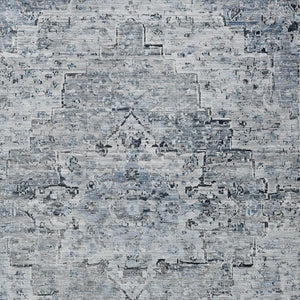 HomeRoots 10' Sky Blue & Denim Blue Medallion Area Rug – Washable, Durable, Perfect for Indoor & Outdoor Spaces! 622083
