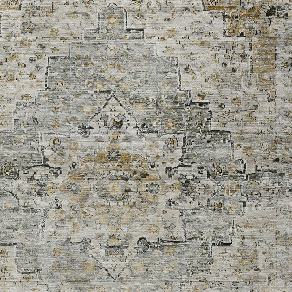 HomeRoots 5' X 8' Taupe & Beige Medallion Indoor-Outdoor Area Rug - Durable, Washable & Stylish Solution! 622091