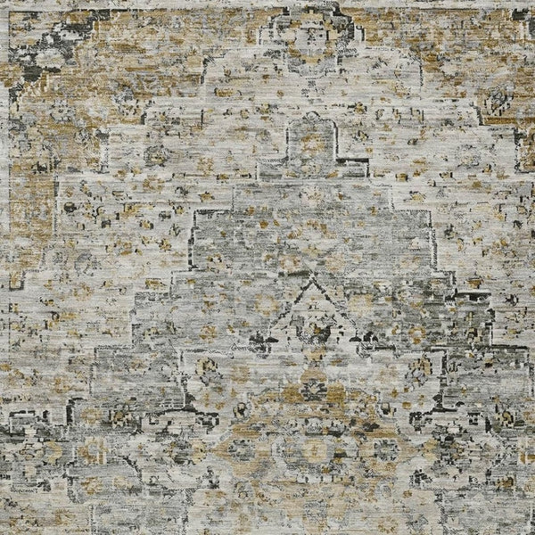 HomeRoots 9' Elegant Taupe and Beige Medallion Washable Area Rug for Indoor & Outdoor Spaces - Durable & Stylish! 622094
