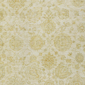 HomeRoots 10' Elegant Gold & Beige Damask Area Rug - Washable Indoor/Outdoor Design, Durable & Versatile! 622119