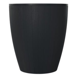 English Elm Elmbrook Solid Mango Wood Drum Side Table with Sculptural Grain for Living Room Black B136P420282