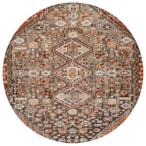 HomeRoots 8' Brown and Ivory Aztec Indoor/Outdoor Area Rug - Durable, Washable, and Stylish for High-Traffic Spaces 622140