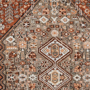 HomeRoots 9' X 12' Brown And Ivory Aztec Indoor Outdoor Rug - Durable, Washable, Stain-Resistant, Versatile Decor 622142
