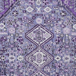 HomeRoots 10' Vibrant Purple and Ivory Aztec Washable Area Rug – Durable, Stylish Indoor/Outdoor Decor Piece 622161
