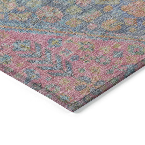 HomeRoots 10' Sky Blue & Blush Aztec Area Rug – Durable, Washable, Indoor/Outdoor Style for High-Traffic Spaces! 622173