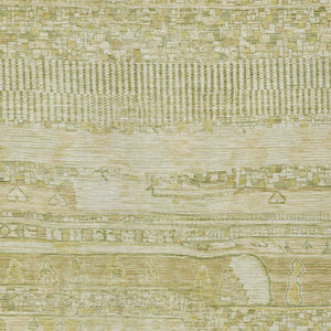 HomeRoots 8' X 10' Tan and Gold Striped Area Rug - Versatile, Washable, Durable for Indoor and Outdoor Use 622213