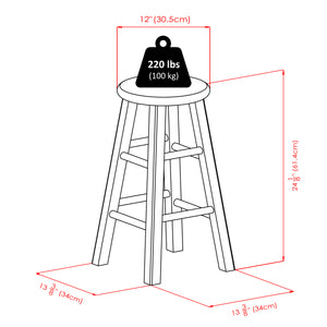 Winsome Wood Ivy Counter Stool - Rustic Teal & Walnut, Stylish, Comfortable, No Assembly, Perfect For Any Space Rustic Teal ,Walnut Solid Wood 62224-winsome-wood