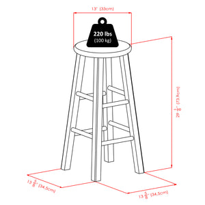 Winsome Wood Ivy Bar Stool - Rustic Teal With Walnut Seat, Stylish, Stable, No Assembly, Perfect For Counters Rustic Teal ,Walnut Solid Wood 62230-winsome-wood