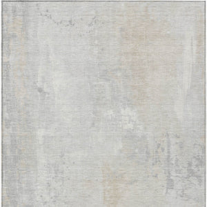 HomeRoots 5' X 8' Stylish Ivory and Beige Abstract Washable Area Rug for Indoor & Outdoor Versatility 622379