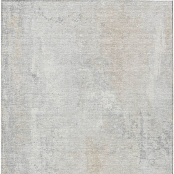 HomeRoots 5' X 8' Stylish Ivory and Beige Abstract Washable Area Rug for Indoor & Outdoor Versatility 622379