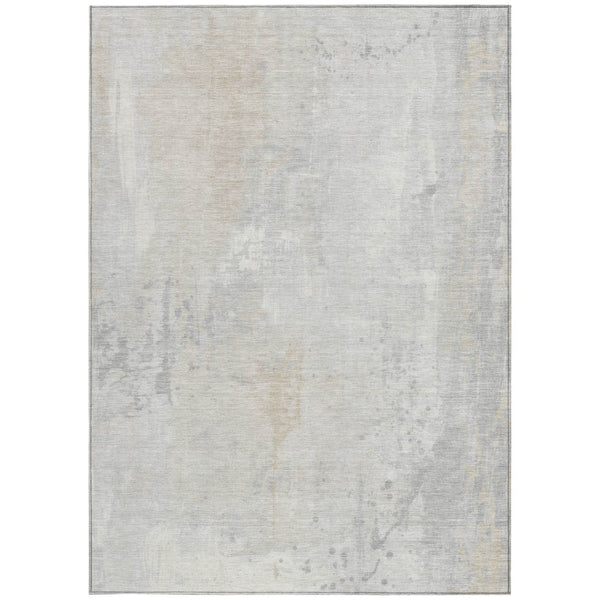 HomeRoots 9' X 12' Durable Ivory & Beige Abstract Area Rug - Stylish, Washable, Versatile for Indoor & Outdoor Use 622382