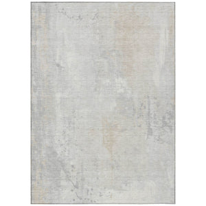 HomeRoots 9' X 12' Durable Ivory & Beige Abstract Area Rug - Stylish, Washable, Versatile for Indoor & Outdoor Use 622382
