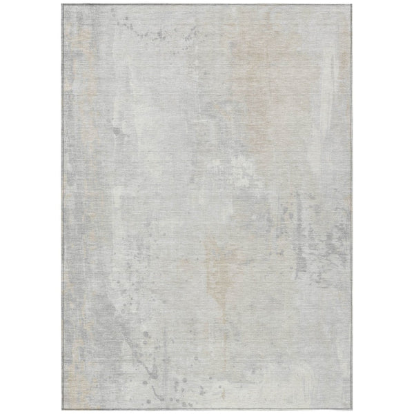 HomeRoots 9' X 12' Durable Ivory & Beige Abstract Area Rug - Stylish, Washable, Versatile for Indoor & Outdoor Use 622382