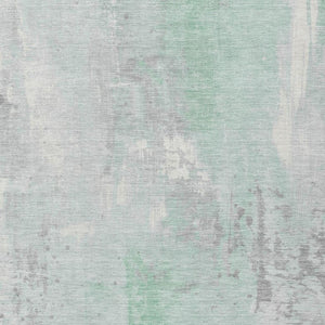 HomeRoots 5' X 8' Mint Green And Ivory Abstract Area Rug - Stylish, Washable, Indoor/Outdoor, Easy-Care Design 622385