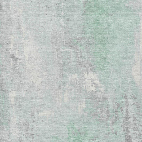 HomeRoots 9' X 12' Mint Green & Ivory Abstract Area Rug - Stylish, Washable, Indoor/Outdoor, Easy Care Design 622388
