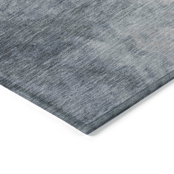 HomeRoots 8' Gray And Rust Round Abstract Washable Rug – Durable, Stylish, Versatile for Indoor & Outdoor Use 622410