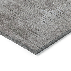 HomeRoots 8' X 10' Denim Blue & Gray Abstract Area Rug - Stylish, Washable, Indoor/Outdoor, Durable & Versatile! 622453