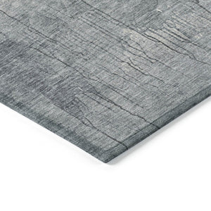 HomeRoots 5' Modern Abstract Rust and Gray Washable Area Rug for Indoor and Outdoor High-Traffic Spaces 8' Round 622464