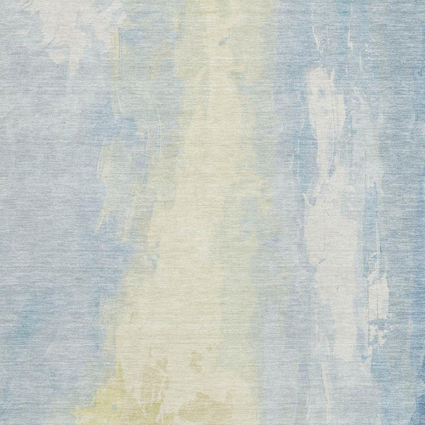 HomeRoots 5' Denim Blue and Beige Abstract Area Rug - Durable, Stylish, Washable for Indoor and Outdoor Use 5' X 8' 622511