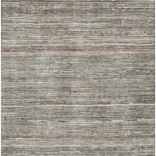 Striped Washable Polyester Indoor Outdoor Area Rug with Non-slip Backing for Patio and Living Room
