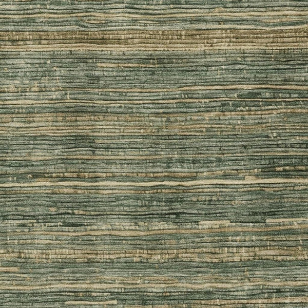 HomeRoots 5' Durable Fern Green and Charcoal Striped Area Rug – Washable, Stain-Resistant for Indoor/Outdoor Use 8' X 10' 622573