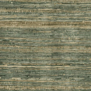 HomeRoots 5' Durable Fern Green and Charcoal Striped Area Rug – Washable, Stain-Resistant for Indoor/Outdoor Use 9' X 12' 622574