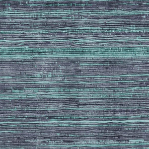 HomeRoots 5' Washable Teal Blue and Gray Striped Area Rug for Indoor and Outdoor Spaces – Stylish and Durable! 5' X 8' 622595
