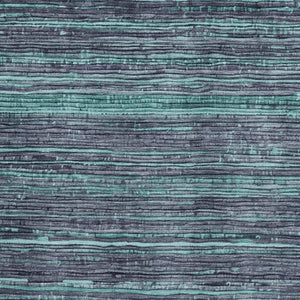 HomeRoots 5' Washable Teal Blue and Gray Striped Area Rug for Indoor and Outdoor Spaces – Stylish and Durable! 9' X 12' 622598