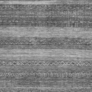 HomeRoots 5' Gray and Silver Aztec Area Rug - Durable, Washable Design for Indoor and Outdoor Spaces 5' X 8' 622607
