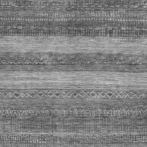 HomeRoots 5' Gray and Silver Aztec Area Rug - Durable, Washable Design for Indoor and Outdoor Spaces 10' X 14' 622611