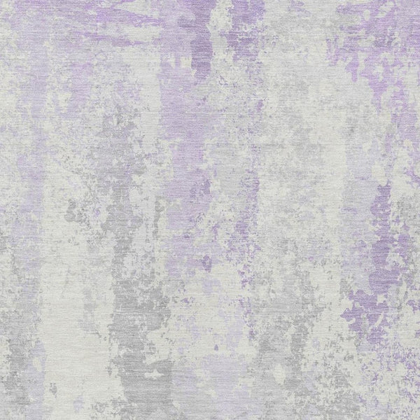 HomeRoots 5' Elegant Lavender and Ivory Abstract Area Rug for Indoor/Outdoor Use - Washable and Durable Design 5' X 8' 622625