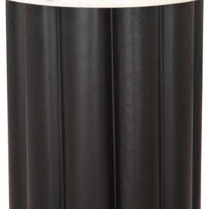 HomeRoots 21" White Pedestal End Table - Modern Farmhouse Charm, Versatile Design for Living Room or Bedroom 622644