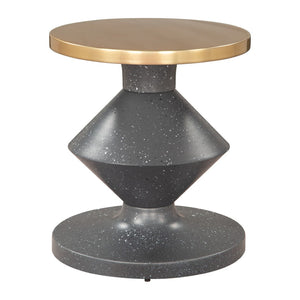 HomeRoots 21" Gold Iron Pedestal End Table - Chic Modern Accent for Living Rooms, Bedrooms & Small Spaces 622645