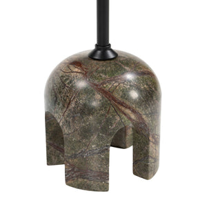 HomeRoots 22" Brown Marble Pedestal End Table - Elegant Sculptural Design for Modern Living Spaces & Versatile Use 622652