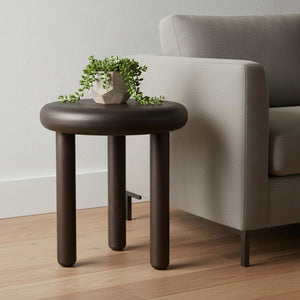HomeRoots 22" Bronze Aluminum Pedestal End Table - Stylish, Lightweight Accent Piece for Modern Interiors 622660
