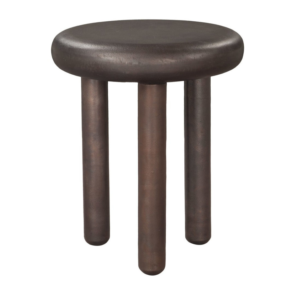 HomeRoots 22" Bronze Aluminum Pedestal End Table - Stylish, Lightweight Accent Piece for Modern Interiors 622660