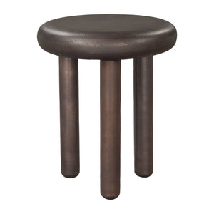 HomeRoots 22" Bronze Aluminum Pedestal End Table - Stylish, Lightweight Accent Piece for Modern Interiors 622660