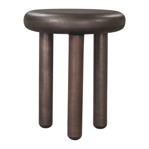 HomeRoots 22" Bronze Aluminum Pedestal End Table - Stylish, Lightweight Accent Piece for Modern Interiors 622660