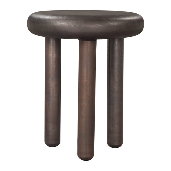 HomeRoots 22" Bronze Aluminum Pedestal End Table - Stylish, Lightweight Accent Piece for Modern Interiors 622660