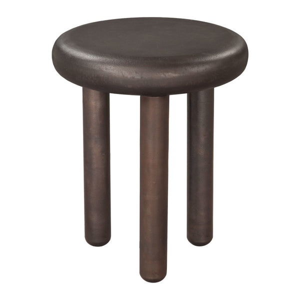 HomeRoots 22" Bronze Aluminum Pedestal End Table - Stylish, Lightweight Accent Piece for Modern Interiors 622660
