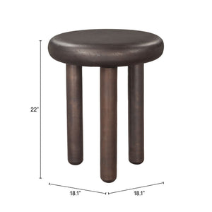 HomeRoots 22" Bronze Aluminum Pedestal End Table - Stylish, Lightweight Accent Piece for Modern Interiors 622660