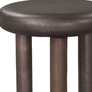 HomeRoots 22" Bronze Aluminum Pedestal End Table - Stylish, Lightweight Accent Piece for Modern Interiors 622660